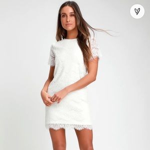 Lulu’s Take Me to Brunch Ivory Shift Dress